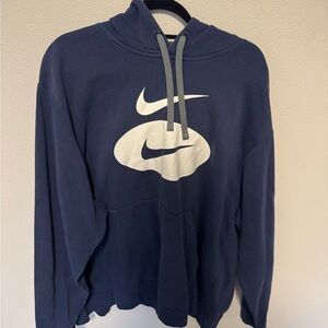 Nike unisex Navy Hoodie with White Logo size 3XL great condition